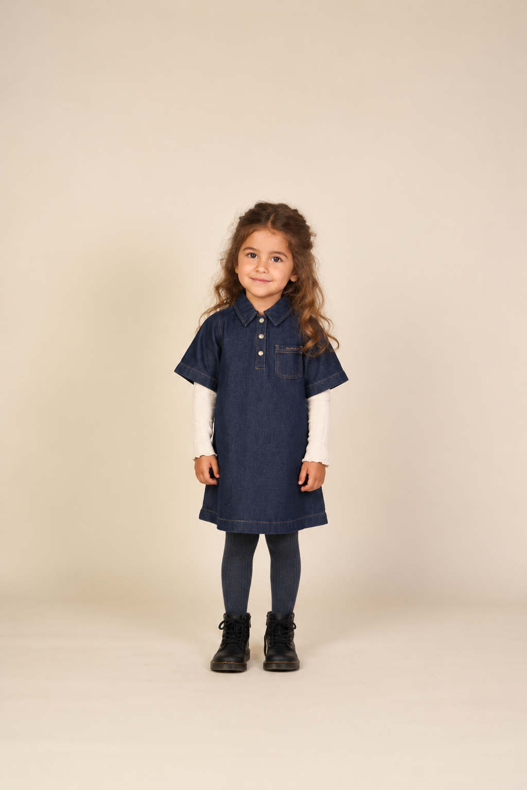 Denim jurk Kids - Dark Blue | 101618 Alison