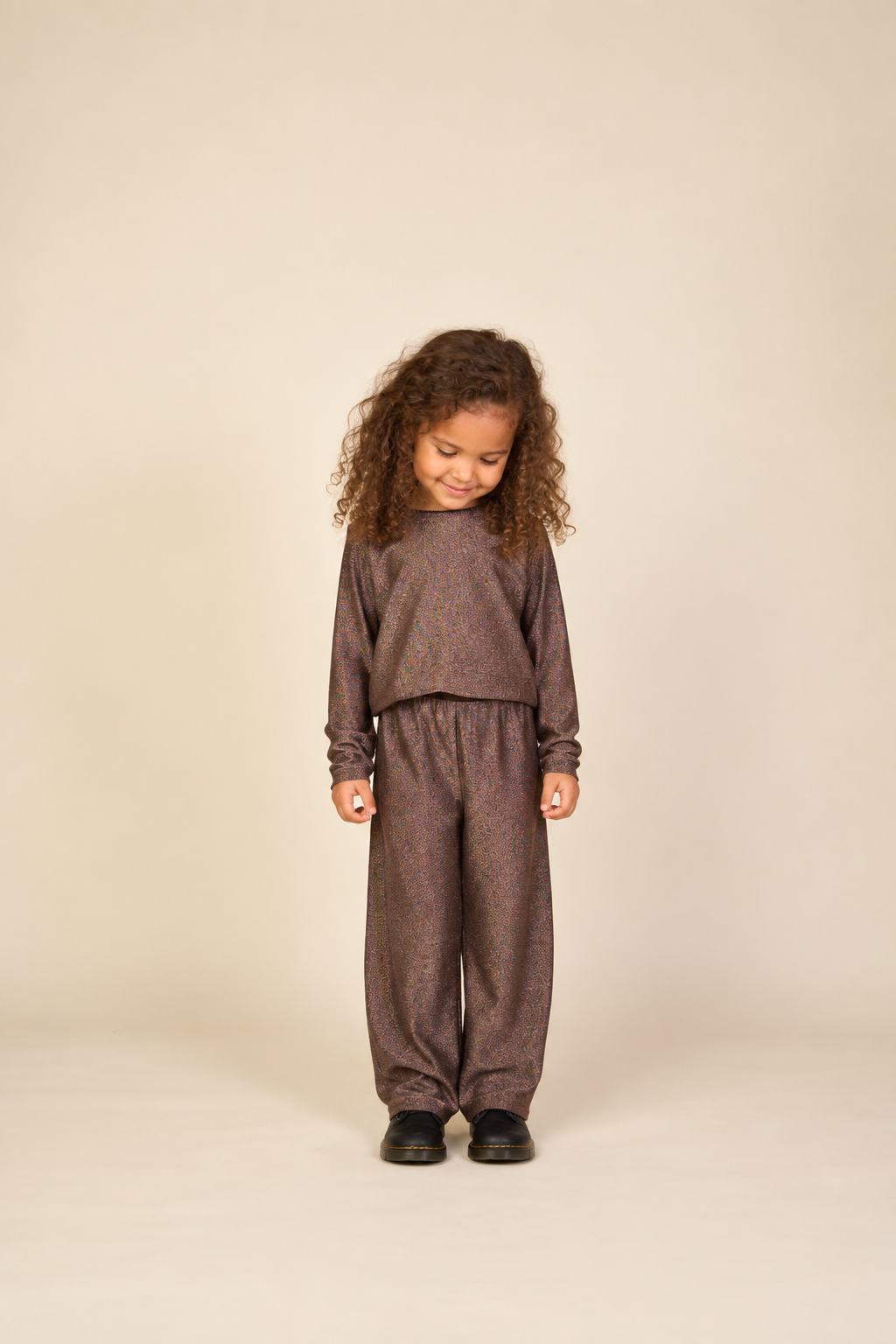 Broek met lurex Kids - Dark Brown | 101667 Helen
