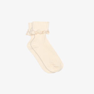 MP Katoenen sokken met Ruche - Kids - Light Beige | 101393 MP Julia Socks