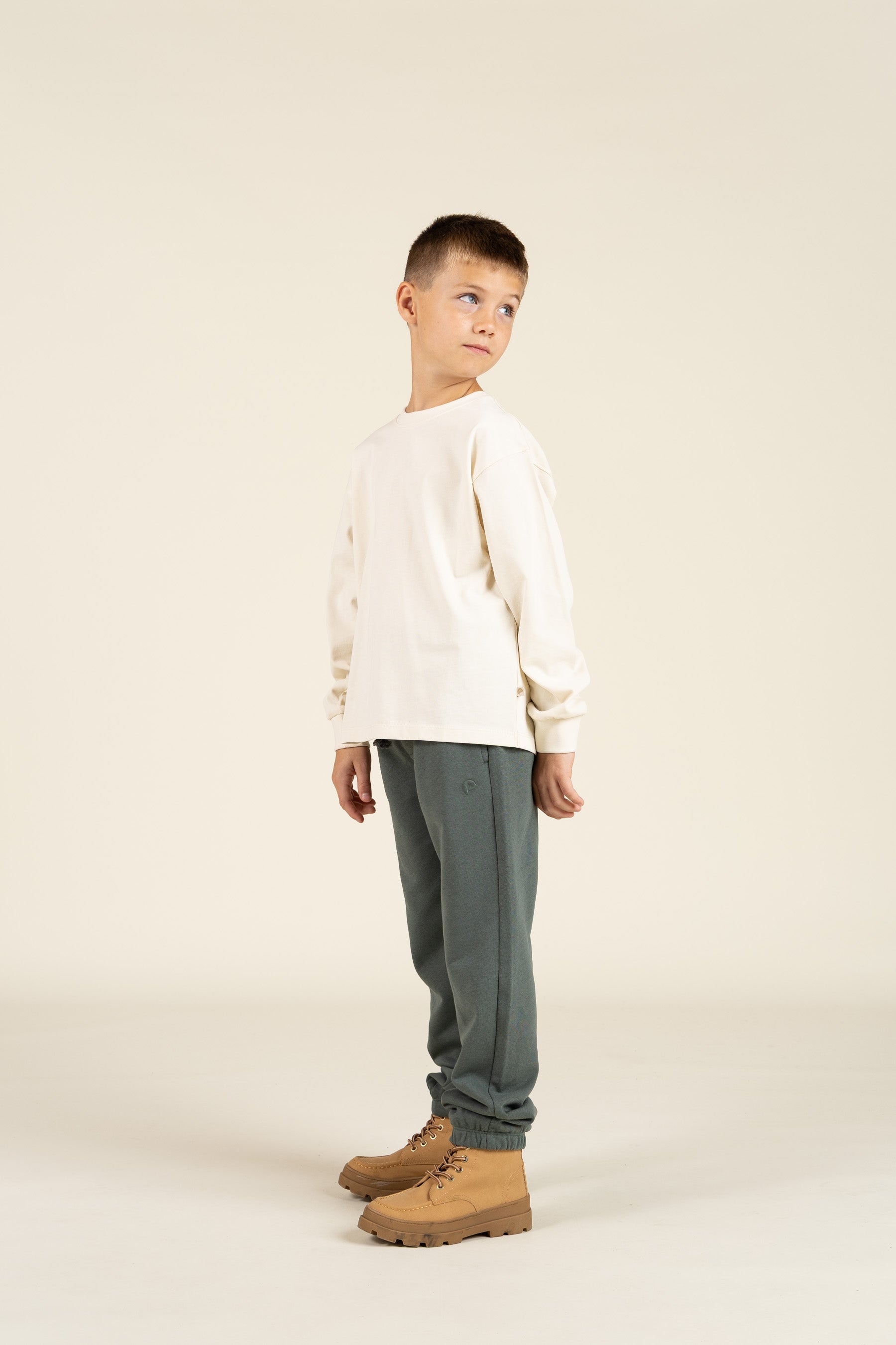 Oversized T-shirt met lange mouwen - Tween - Off White | 100853 August