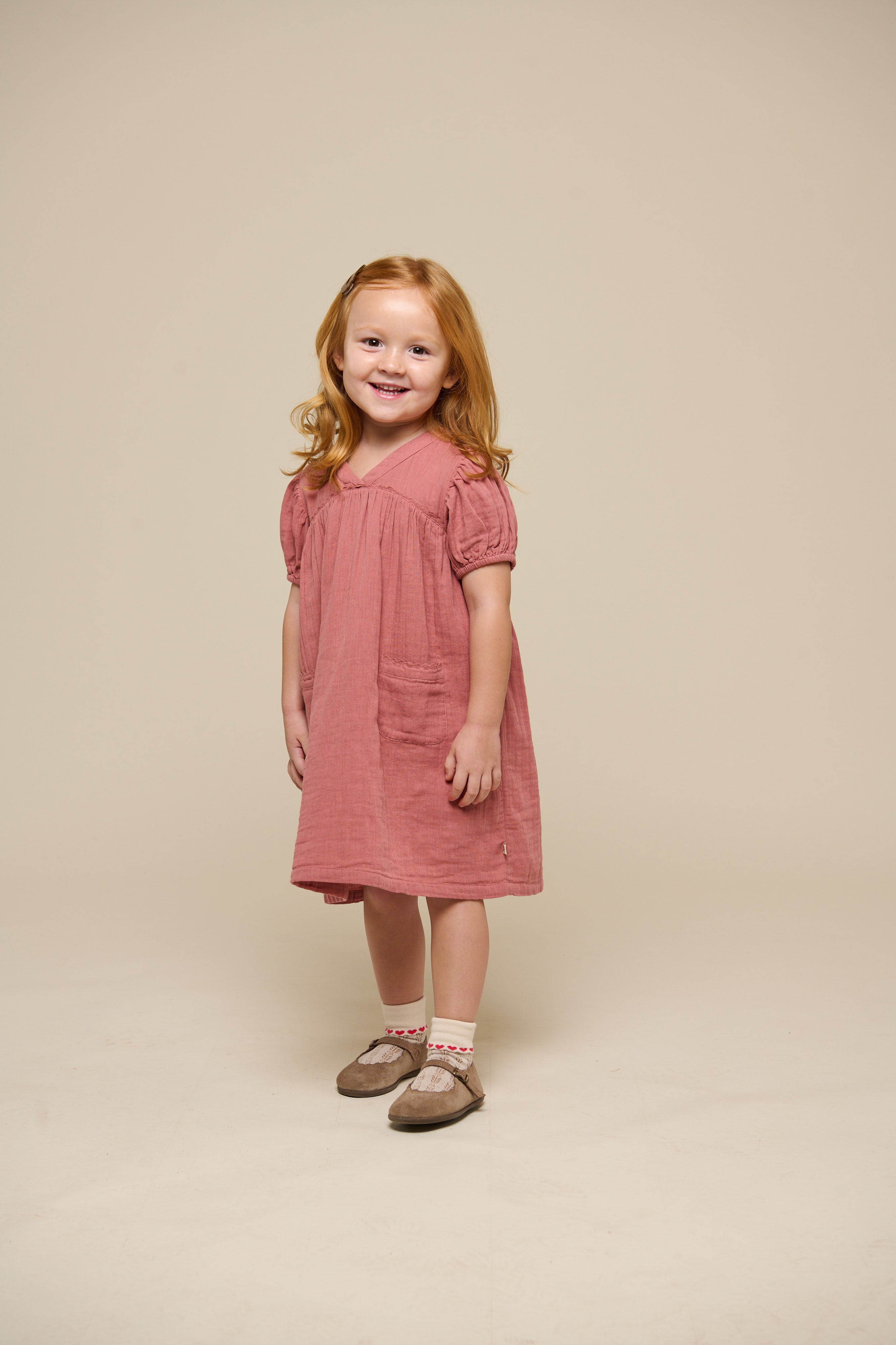 Gaas Jurk - Kids - Old Rose | 100915 Jasmine