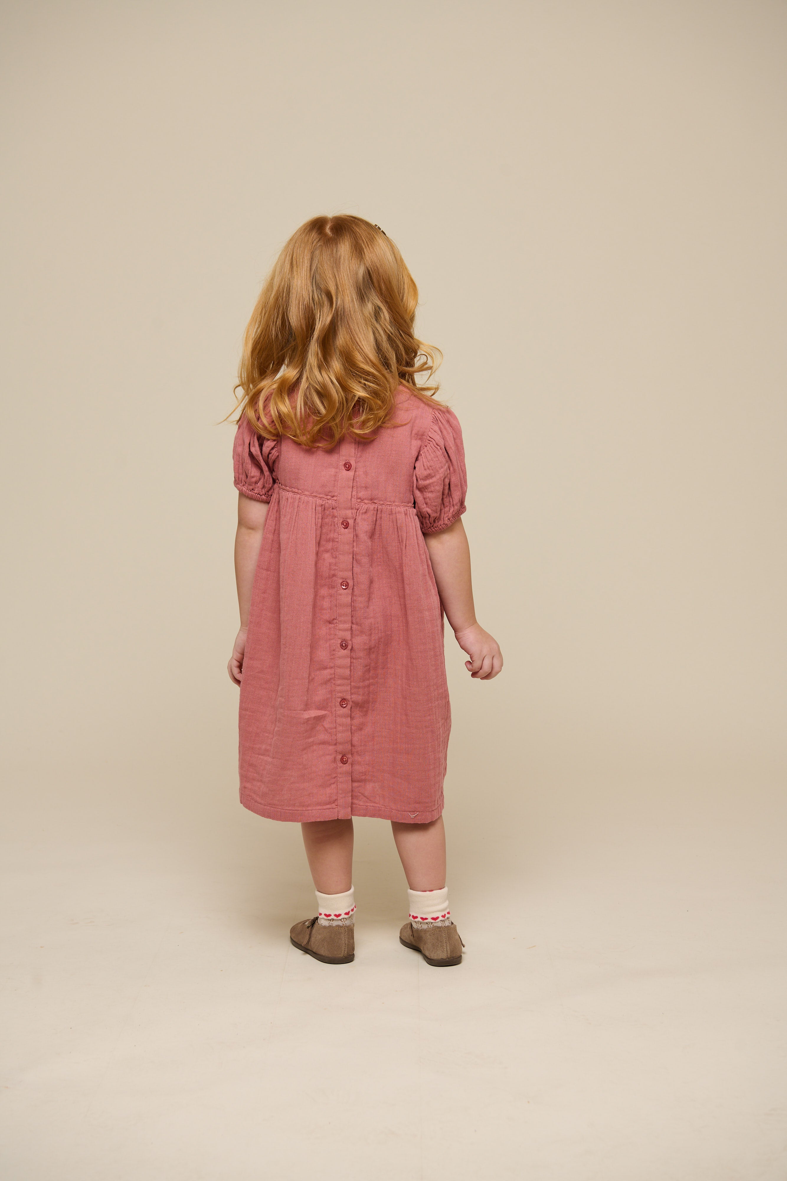 Gaas Jurk - Kids - Old Rose | 100915 Jasmine