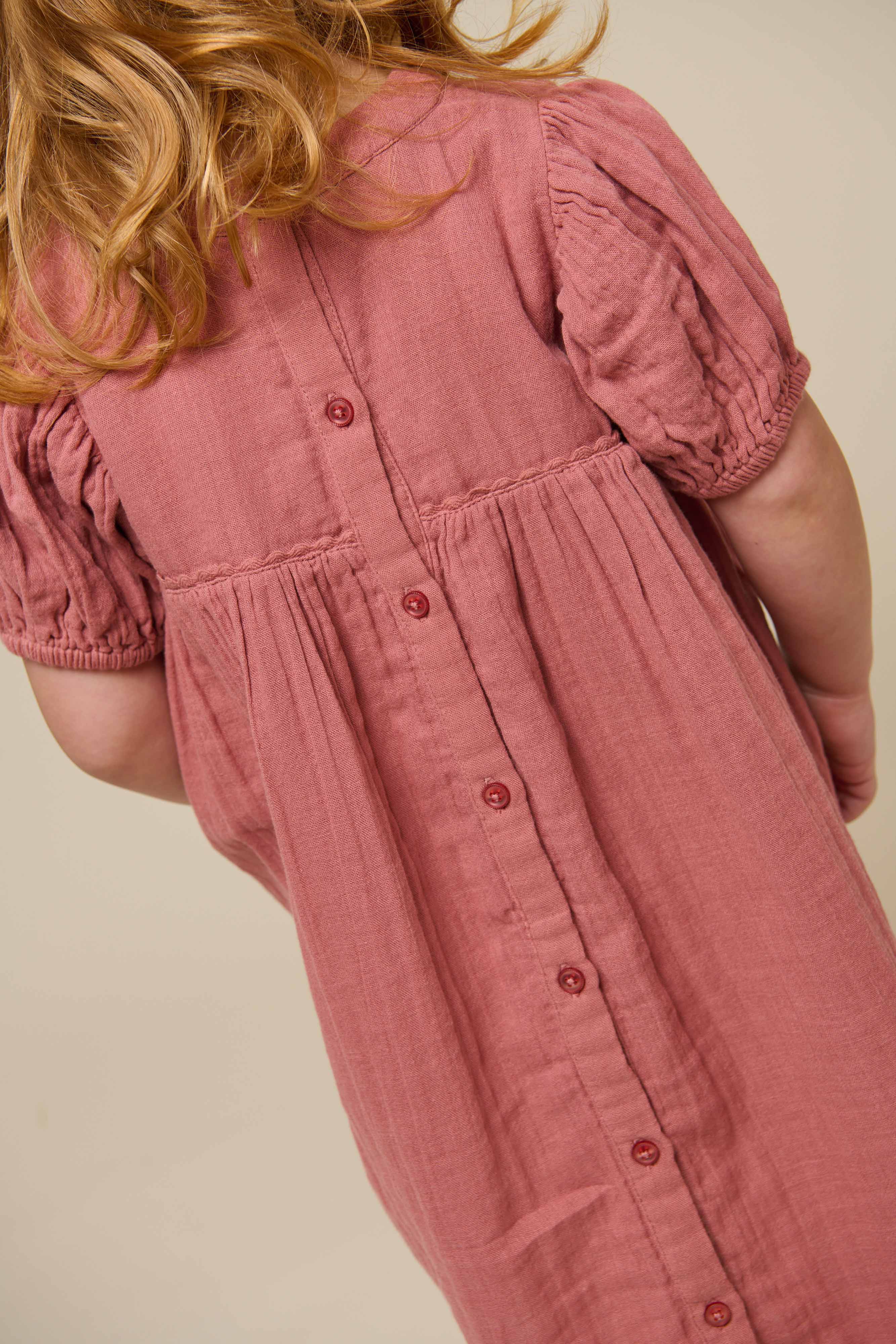 Gaas Jurk - Kids - Old Rose | 100915 Jasmine