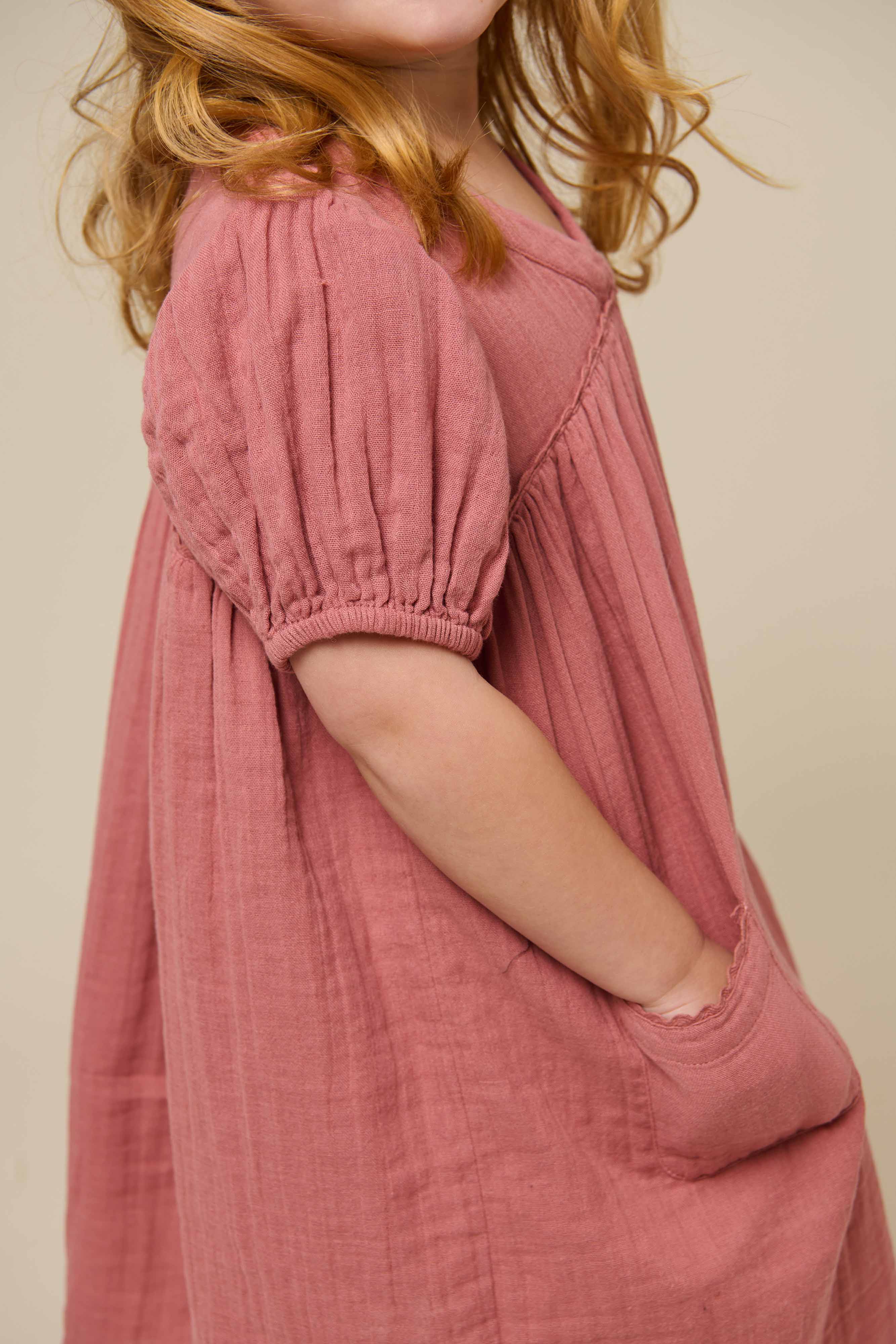 Gaas Jurk - Kids - Old Rose | 100915 Jasmine