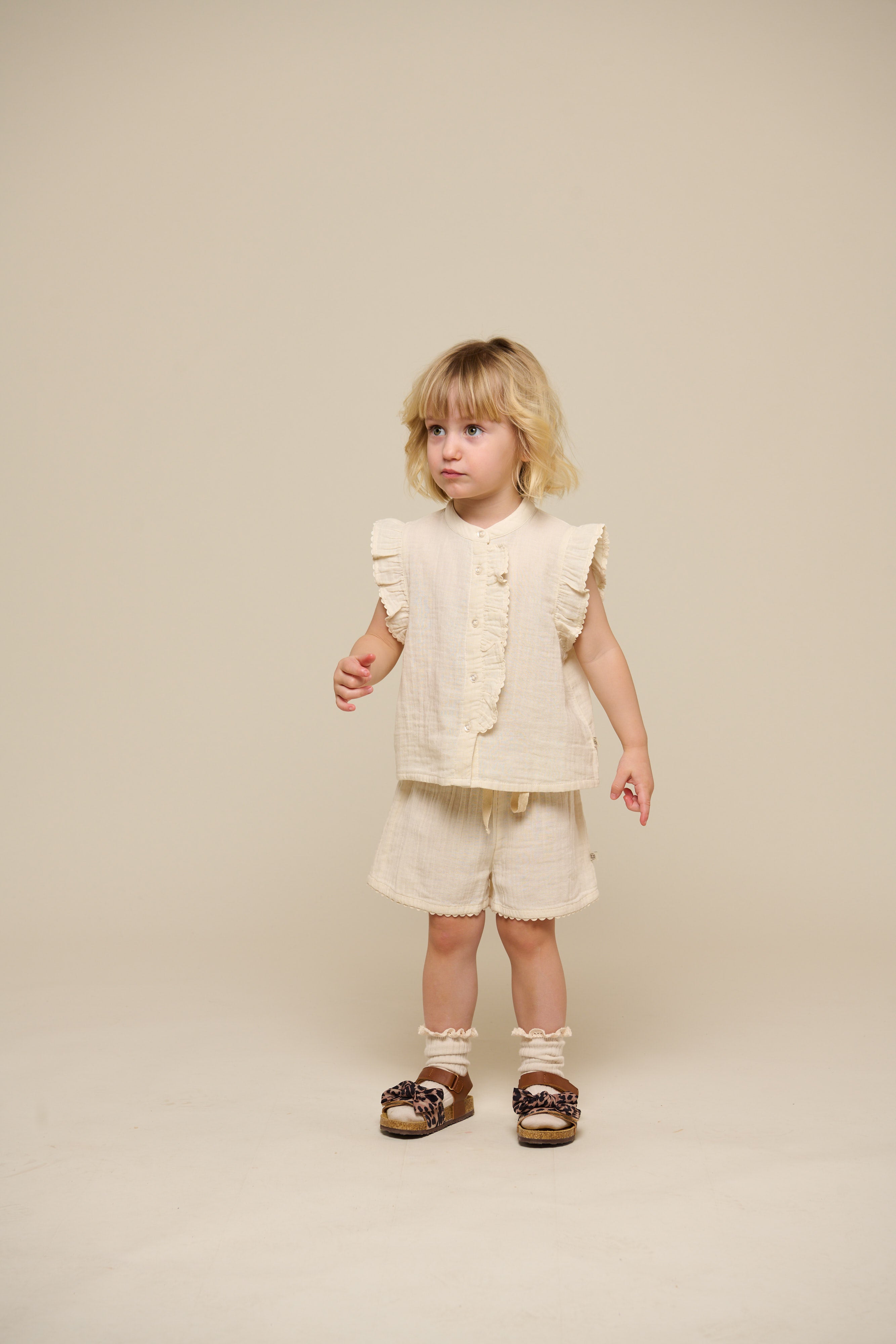 Gaas Shorts - Kids - Off White | 100924 Jasmine
