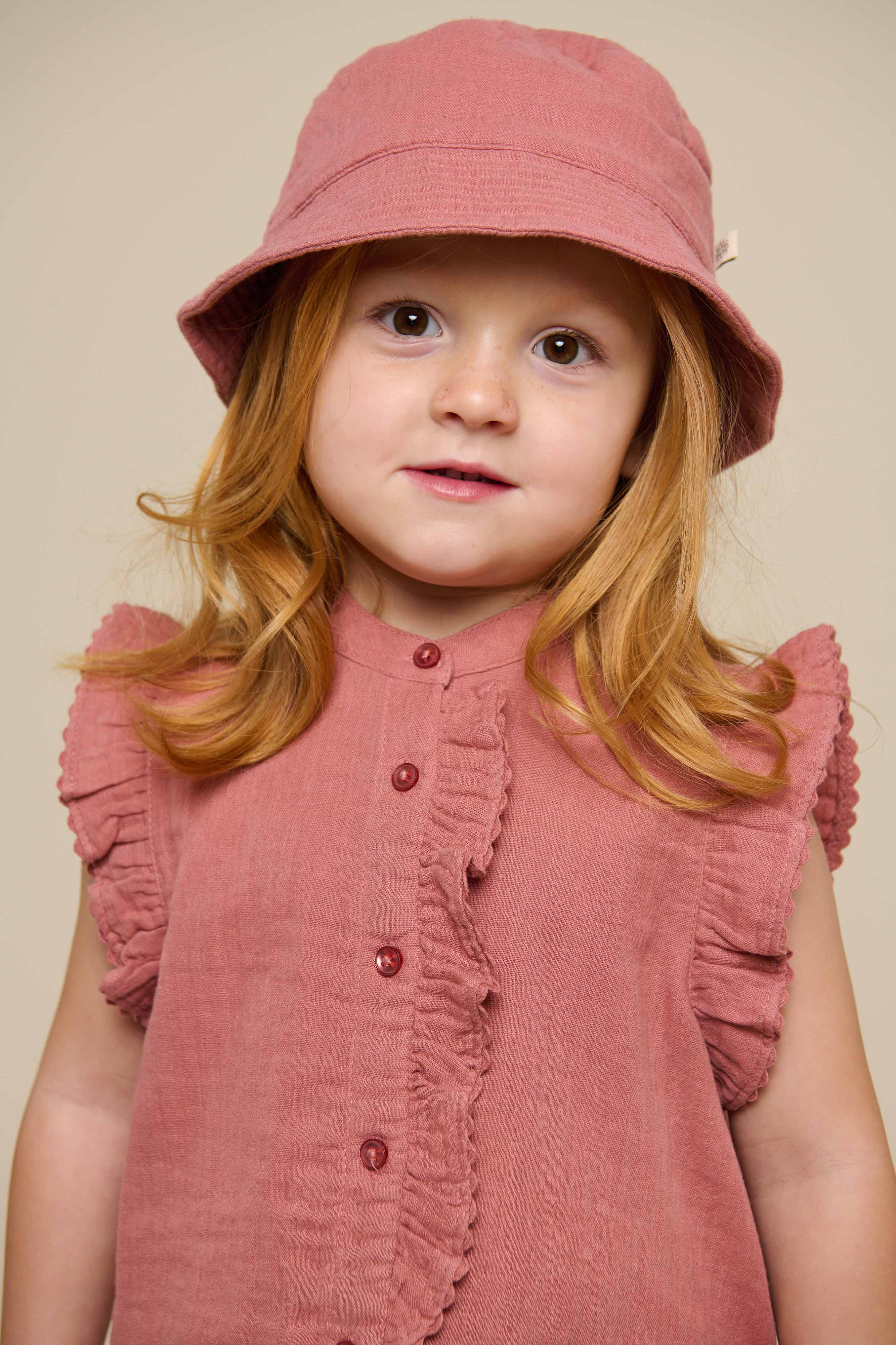 Mouwloze top van mousseline - Kids - Old Rose | 100932 Jasmine
