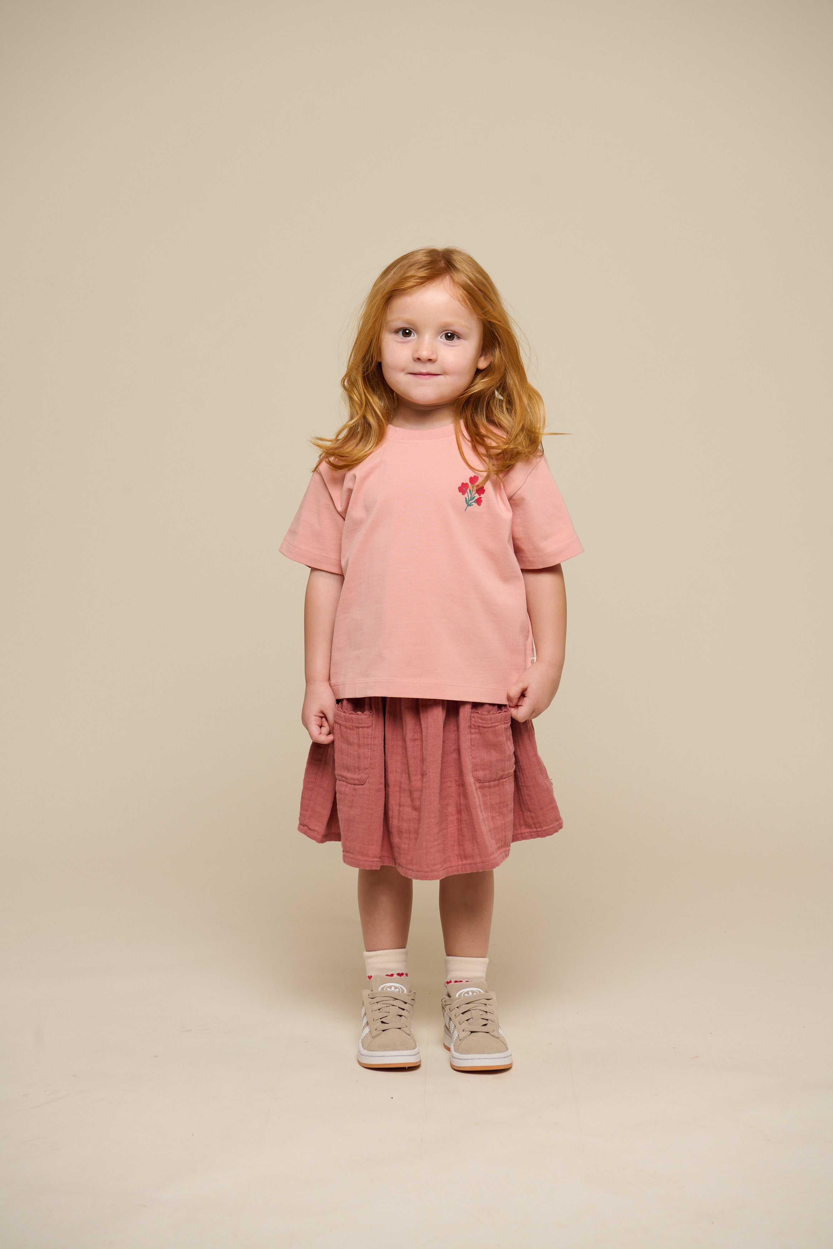 T-shirt met Bloemenmotief - Kids - Powder Rose | 101292 Elsa