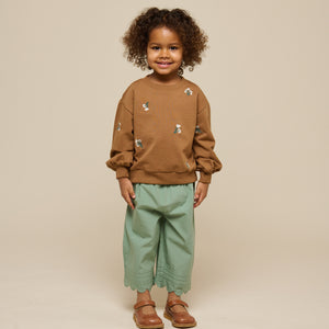 Geborduurd Crewneck Sweatshirt - Kids - Coconut | 101213 Kimber