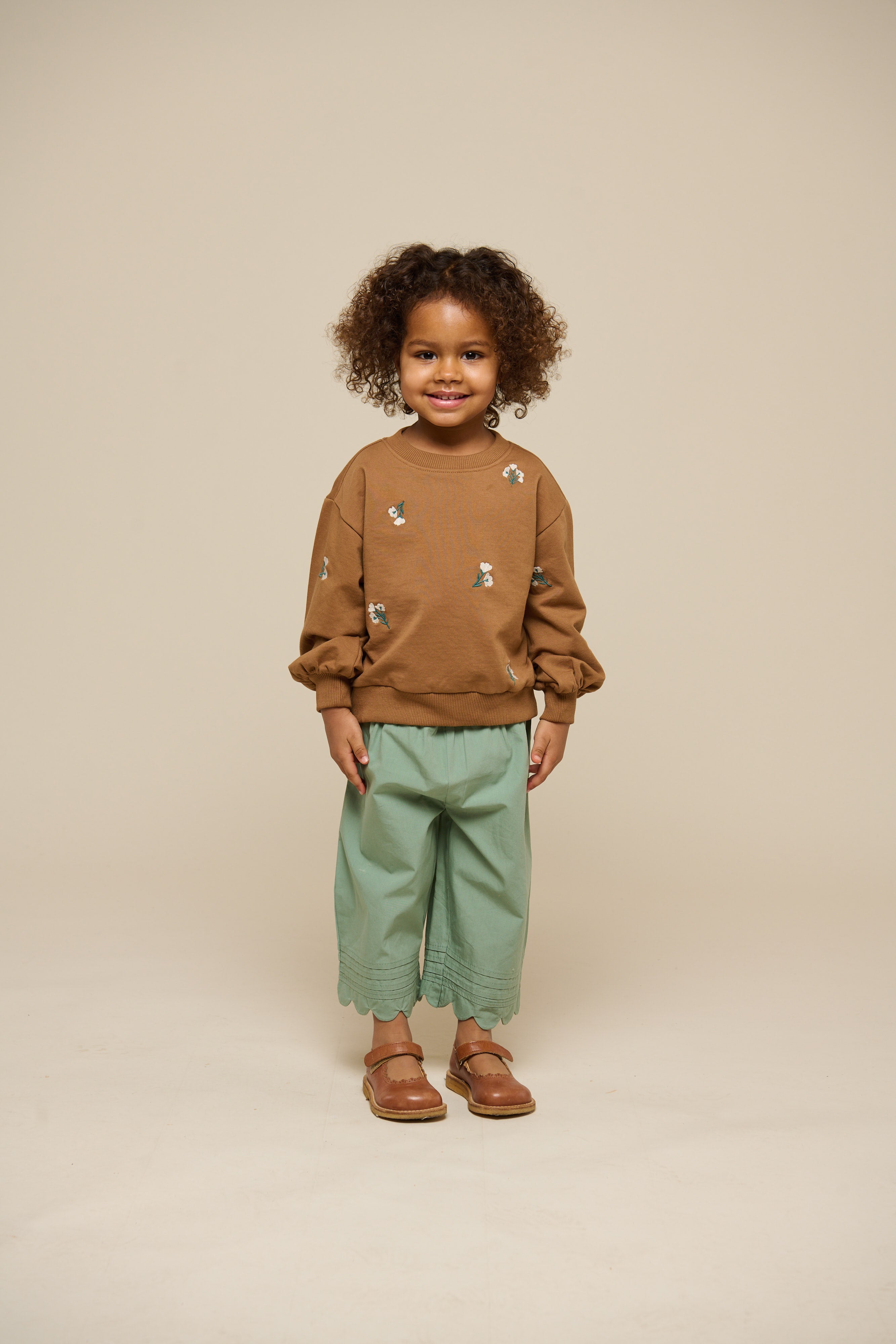 Geborduurd Crewneck Sweatshirt - Kids - Coconut | 101213 Kimber