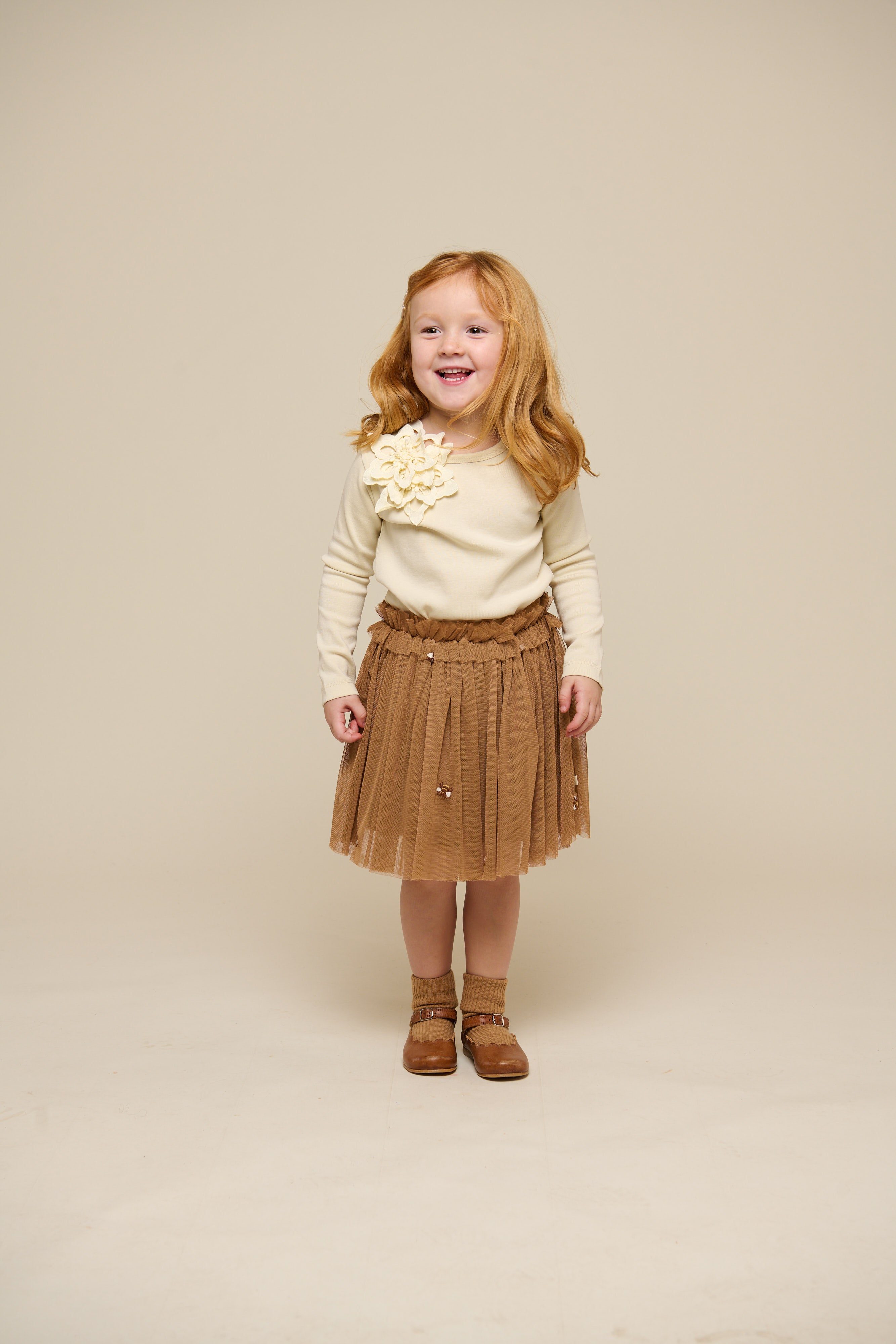 T-shirt met Bloemapplicatie - Kids - Offwhite | 101231 Sarah