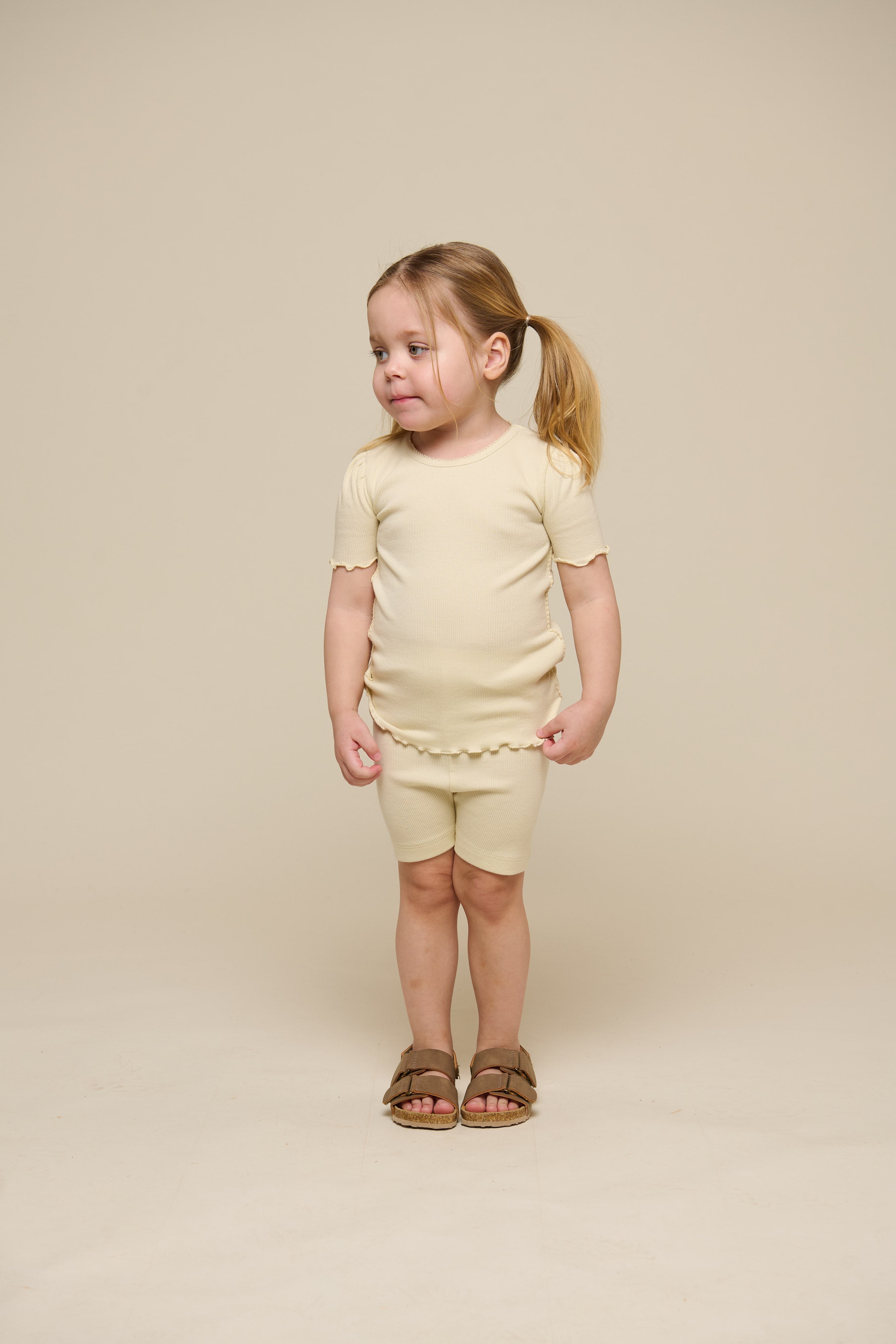 Modal Rib korte tights - Kids - OffWhite | 101320 Lottie