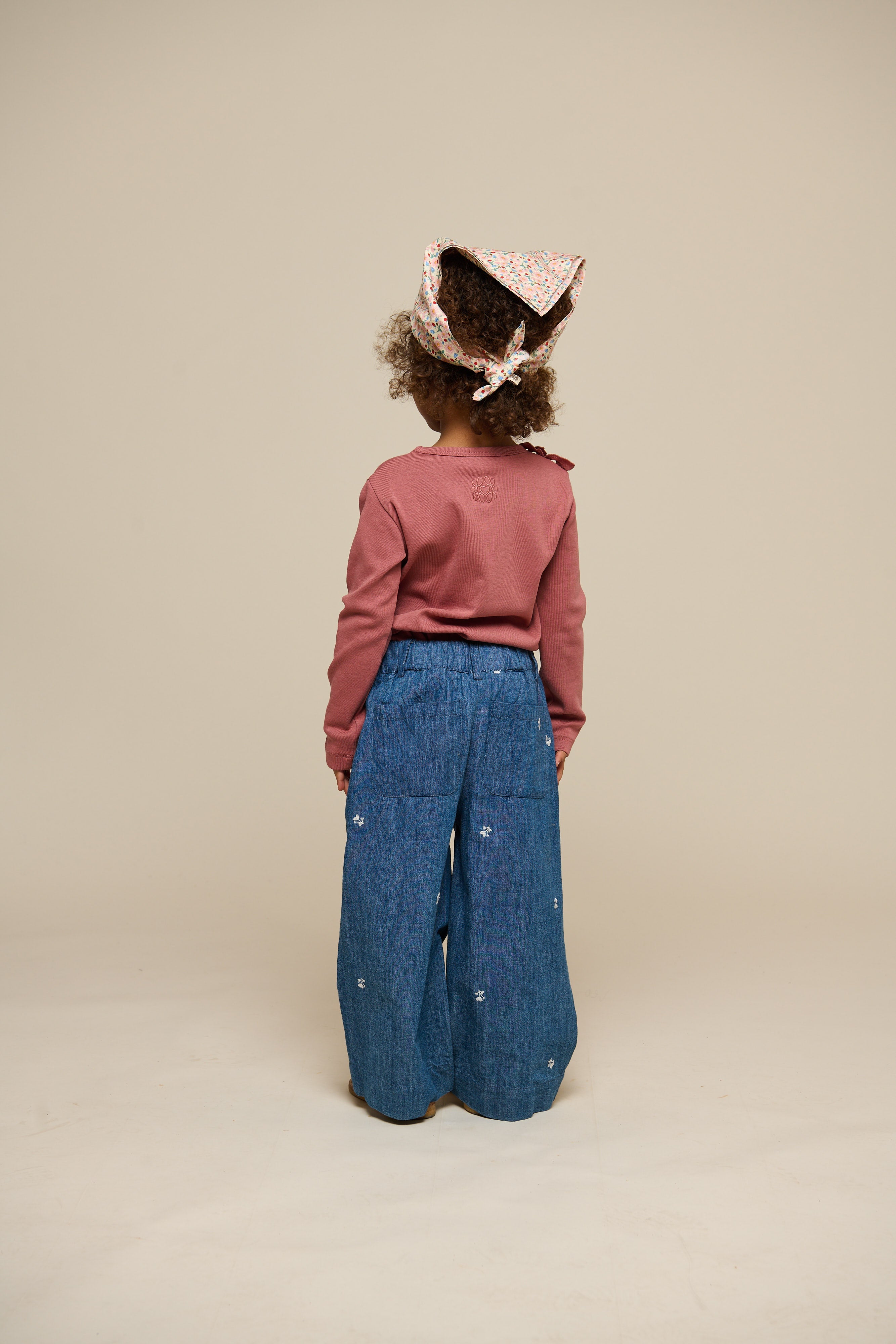 T-shirt met Bloemenapplicatie - Kids - Old Rose | 101233 Sarah