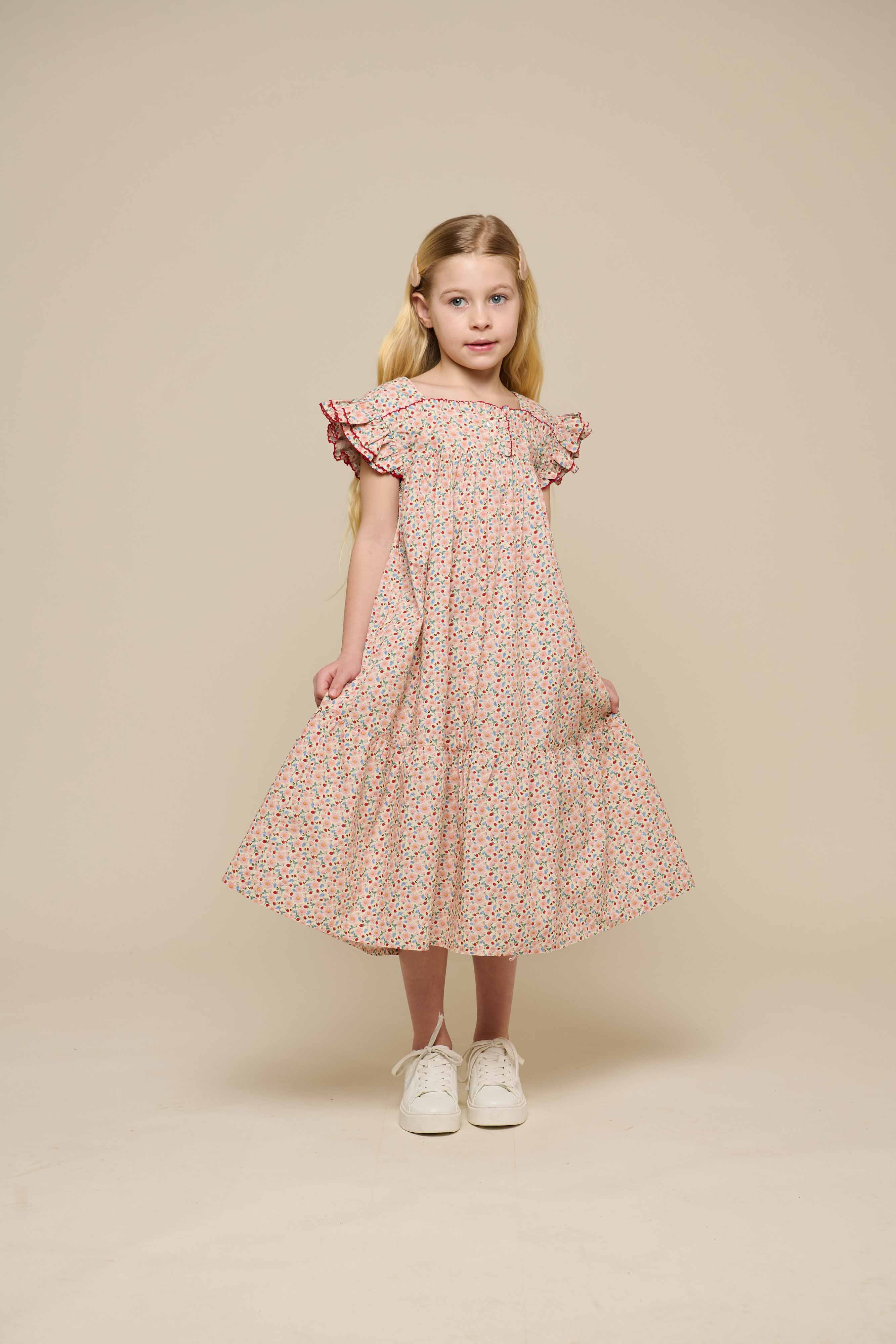 Bloemenprint Popeline Jurk - Tween - Rose | 100961 Poppy