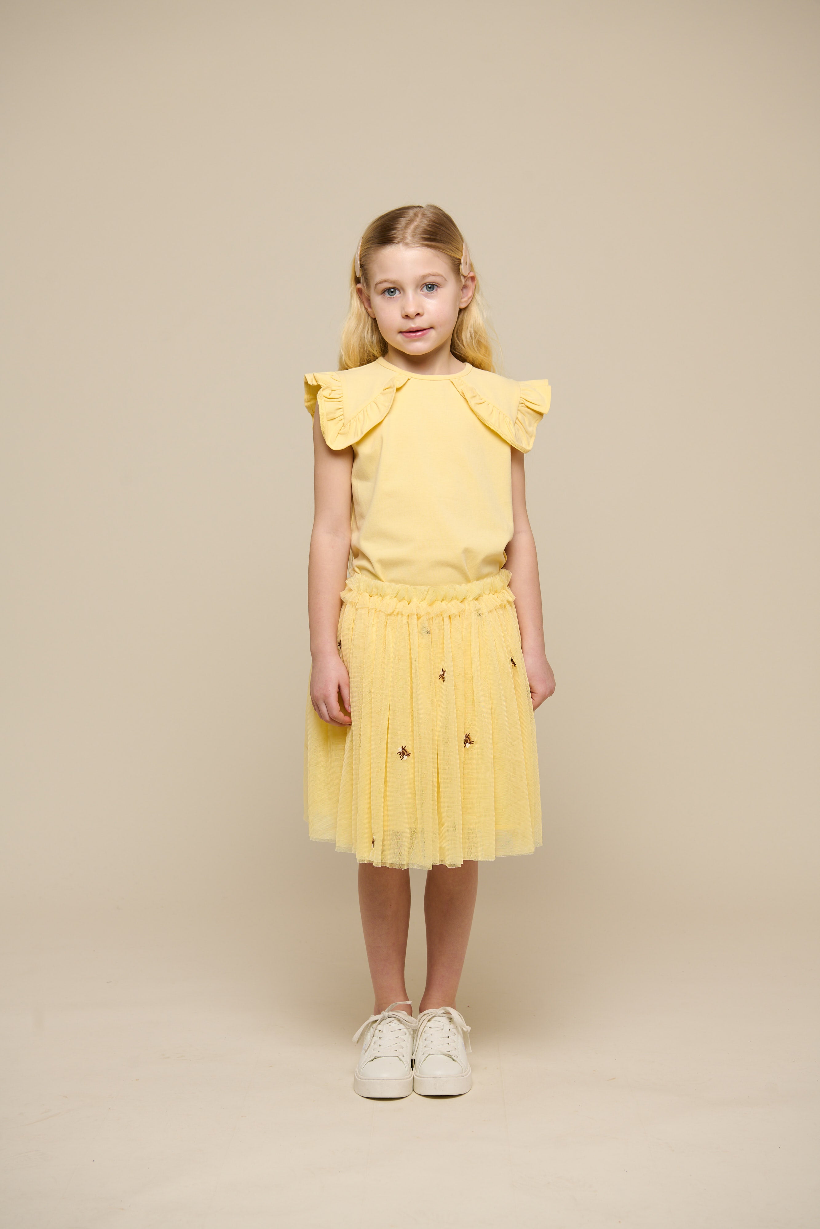 Jersey Top met Ruche - Kids - Sunlight | 101265 Selma