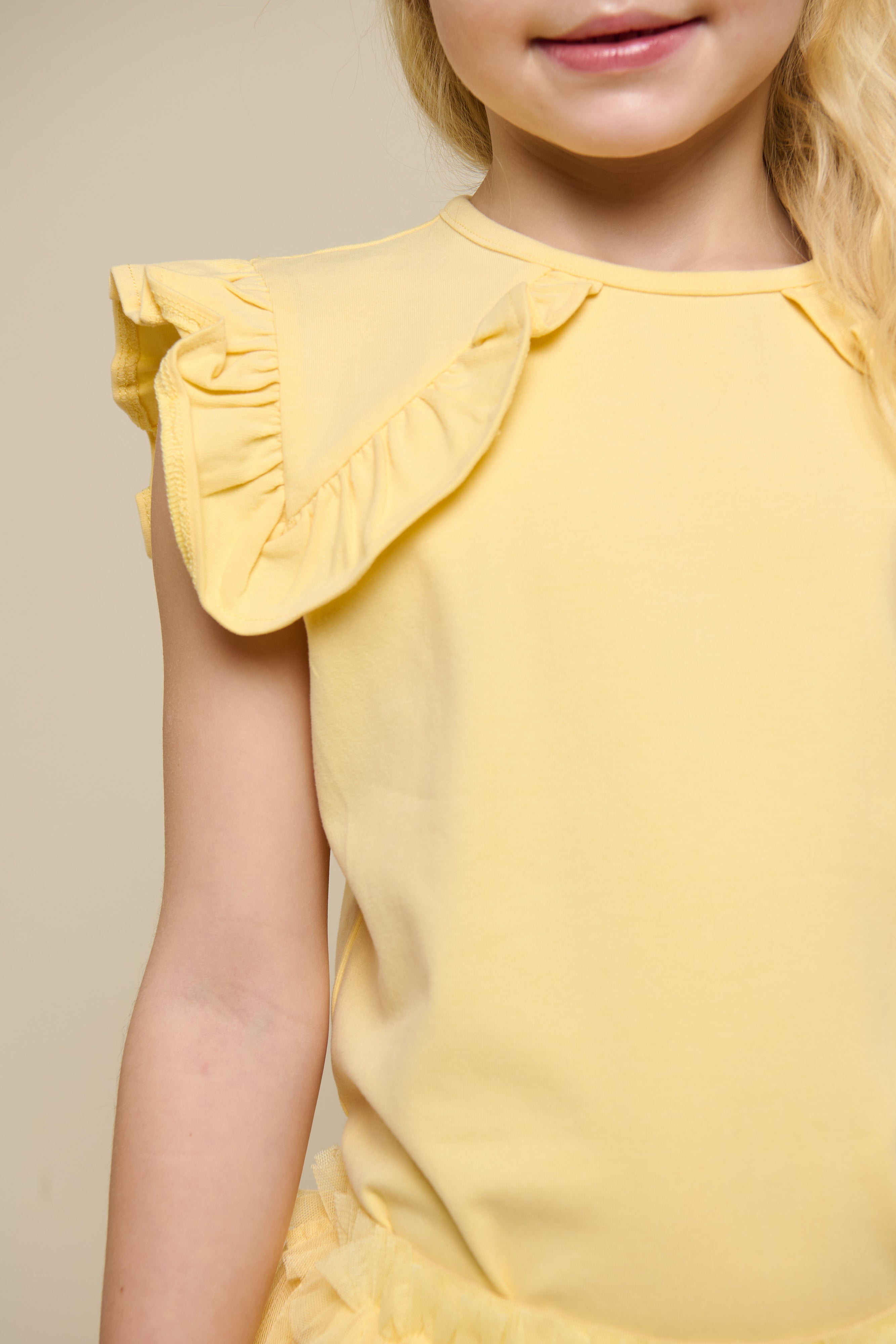 Jersey top met ruche - Tween - Sunlight | 101266 Selma