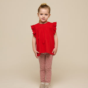 Jersey leggings - Kids - Cherry Red | 101229 Lea