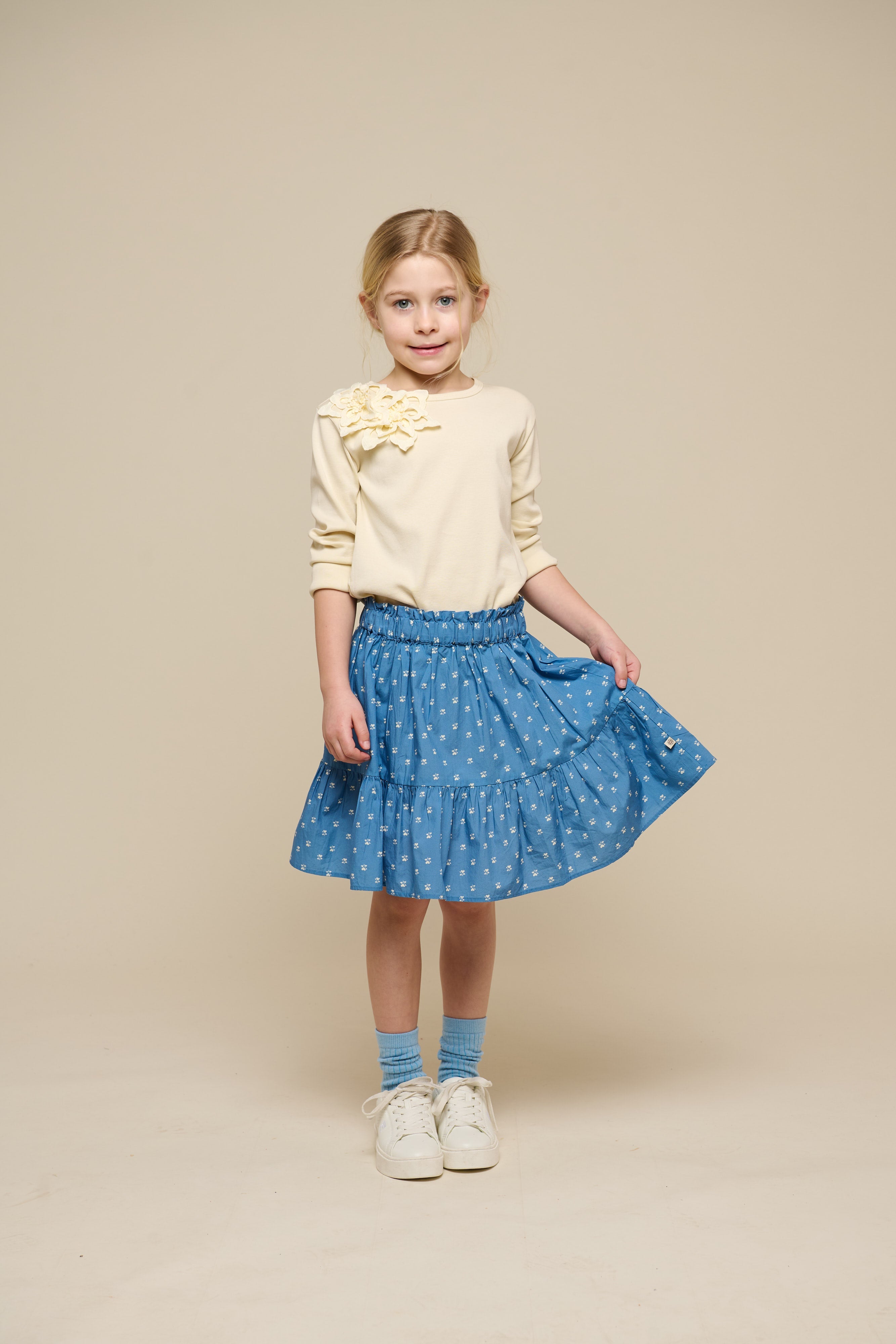 T-shirt met Bloemapplicatie - Tween - Offwhite | 101232 Sarah