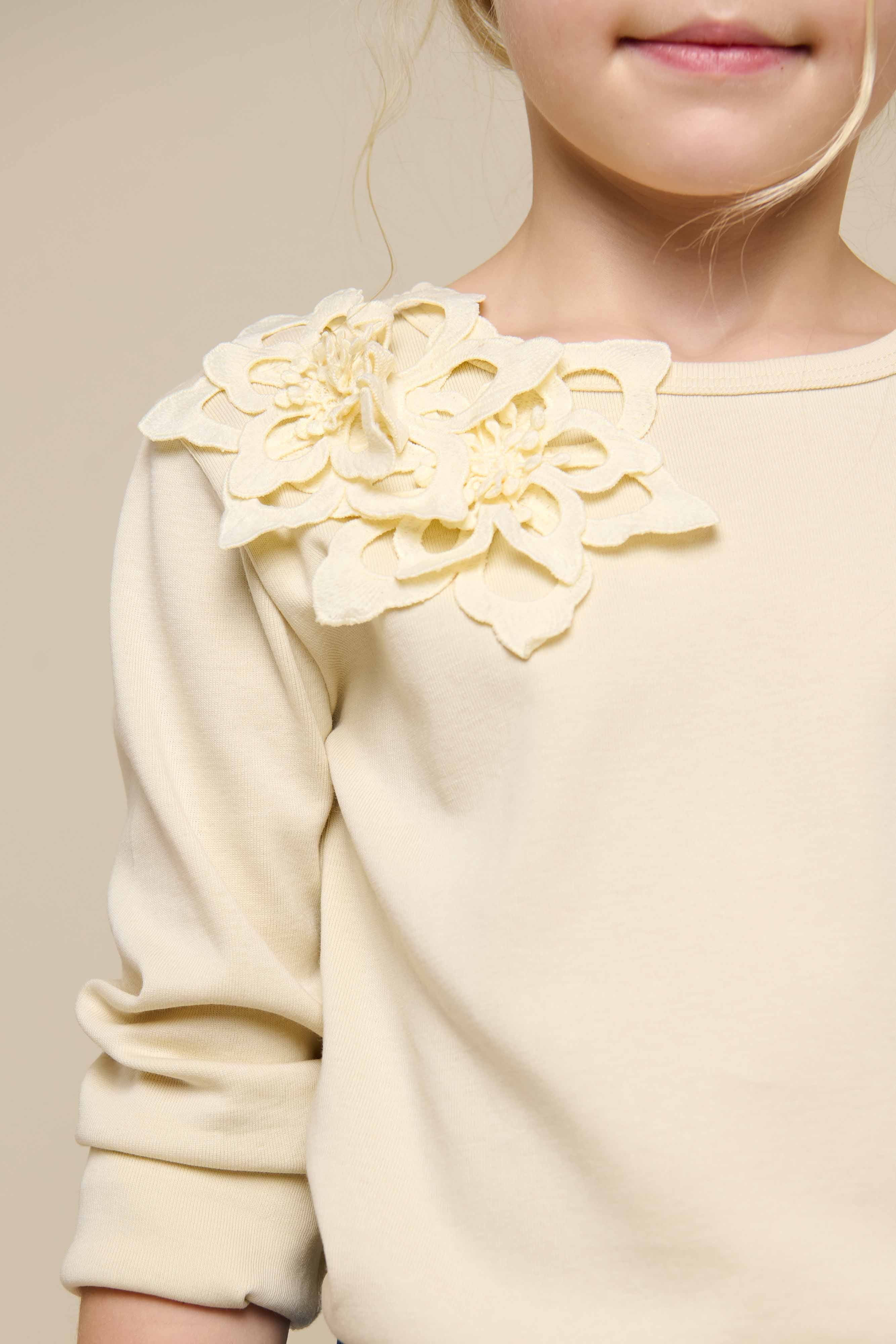 T-shirt met Bloemapplicatie - Tween - Offwhite | 101232 Sarah