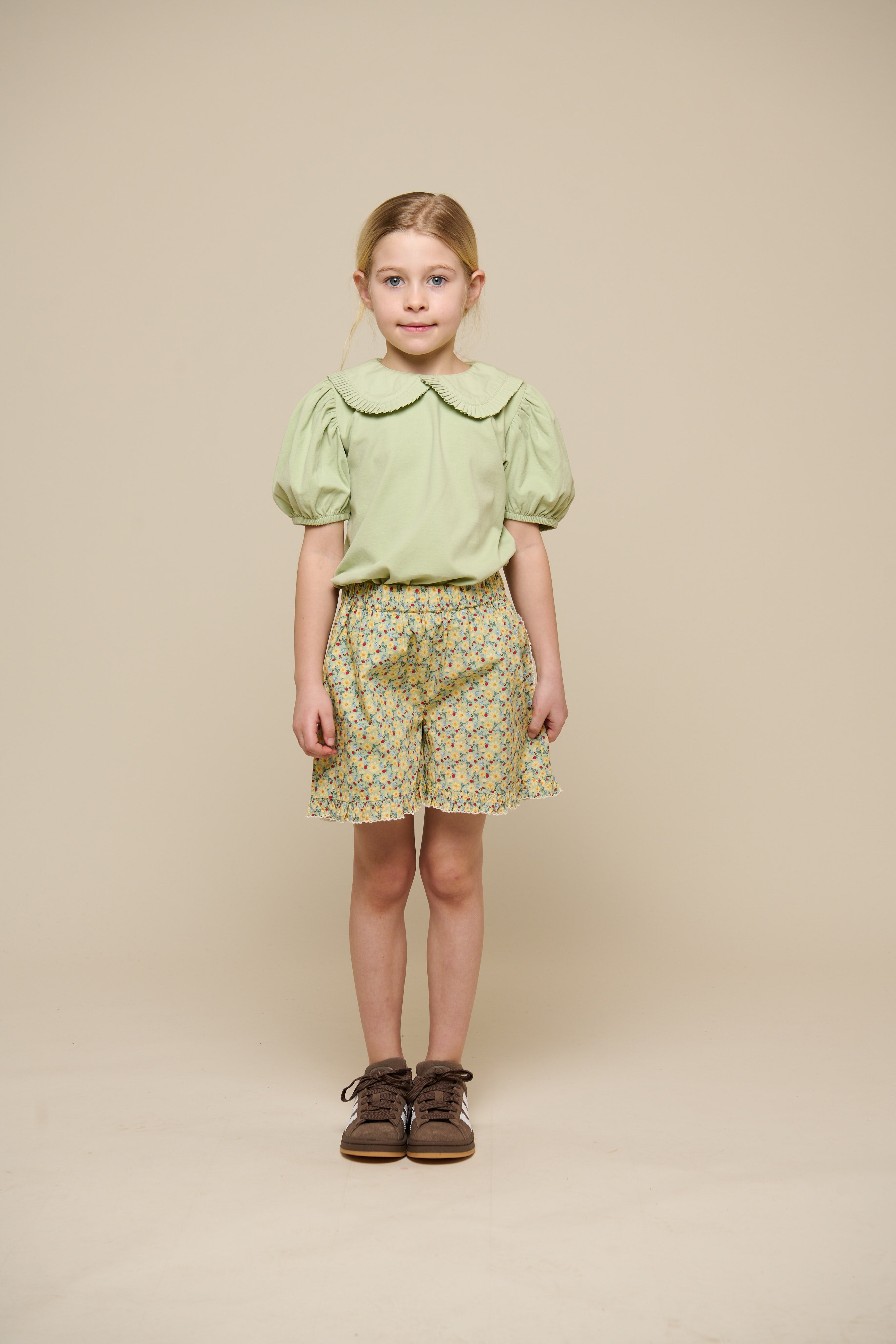 Jersey blouse met kraag - Tween - Powder Green | 101280 Nini