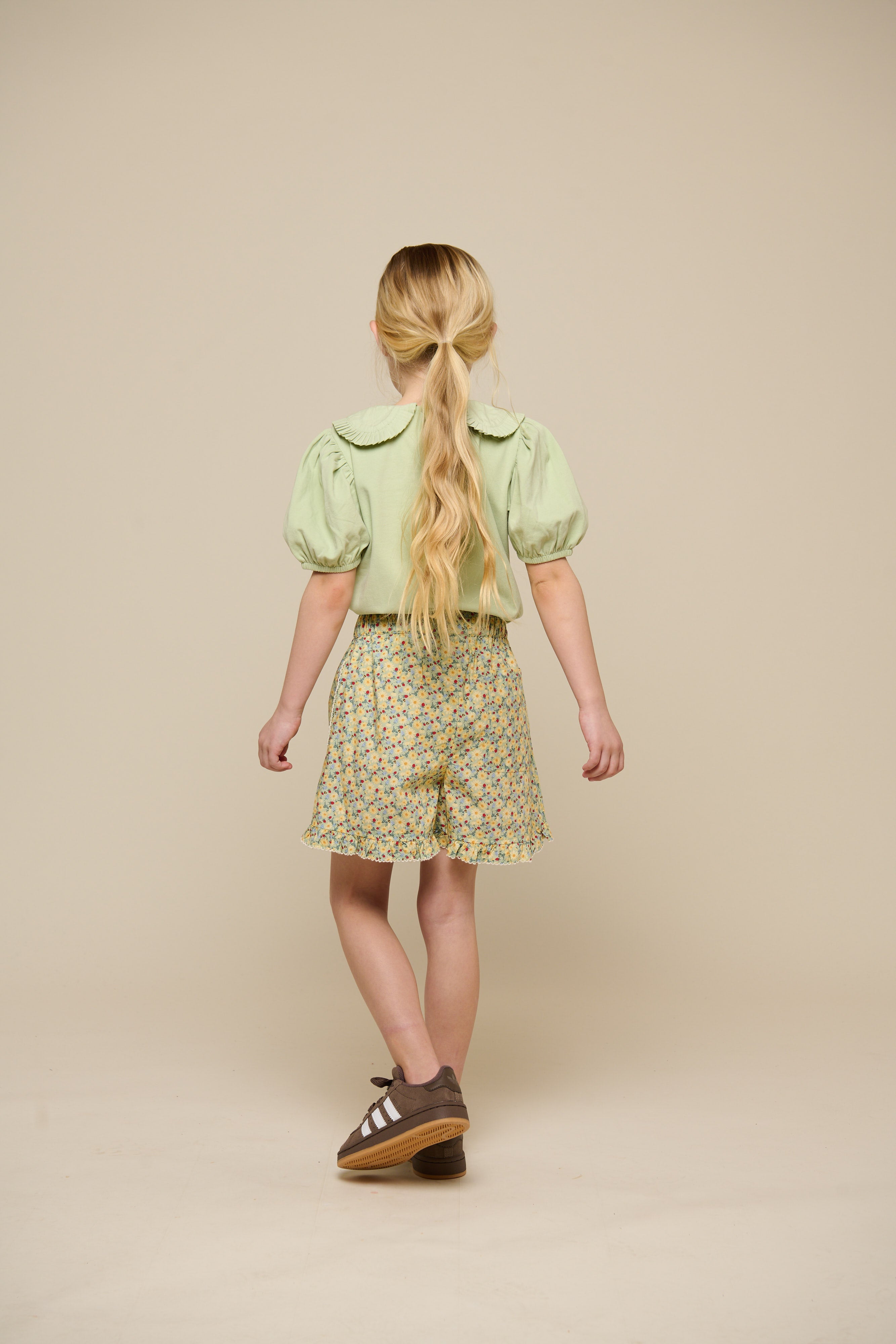 Jersey blouse met kraag - Tween - Powder Green | 101280 Nini