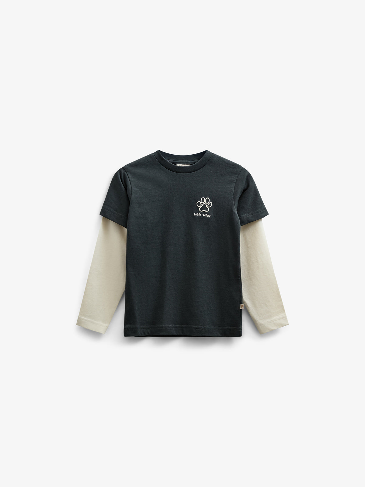 Boxy T-shirt met dubbele mouwen - Kids - Forest Green | 100840 Alex