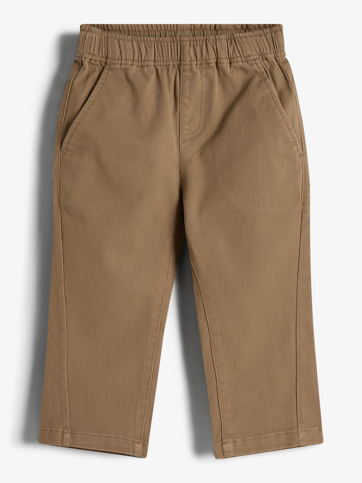 Casual pull-on chino - Little - Walnut