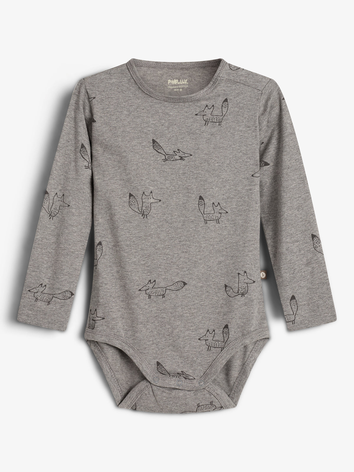 Jersey romper - Little - Grey Melange Fox