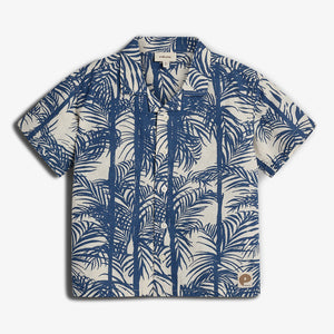 Linnen tropical overhemd - Tween - Blue | 100399 Mateo