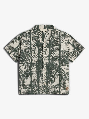 Linnen tropical shirt - Petrol | 100111 Mateo