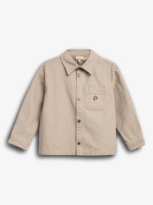 Canvas Overshirt - Greige | 100127 Dereck