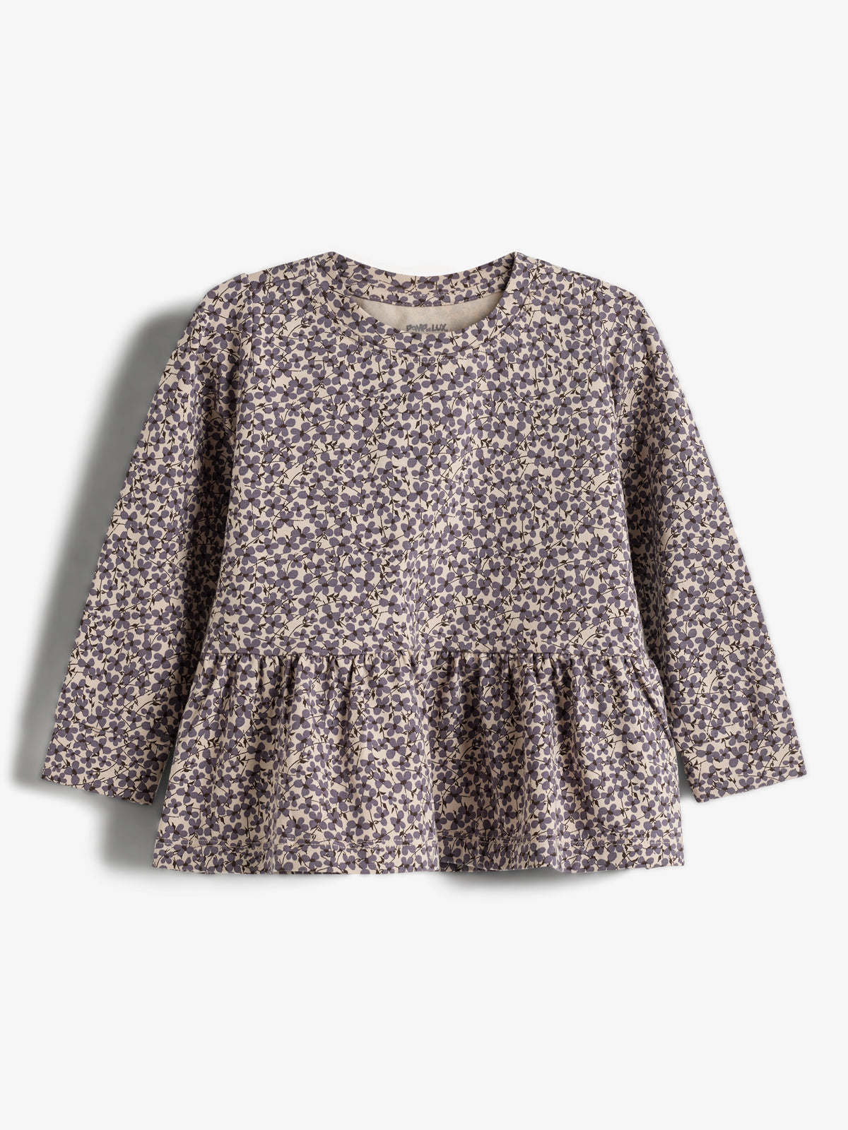 Jersey Peplum Blouse met Ditsy Print - Little - Dusty Purple