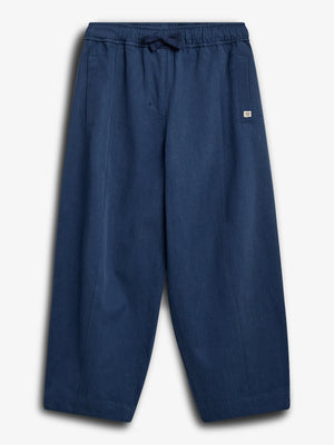 Tencel broek met barrel-pijpen - Tween - Dusty Cobalt | 100134 Asta