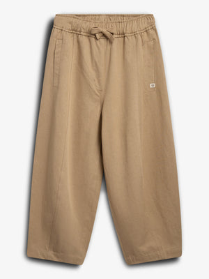 Tencel broek met barrel-pijpen - Tween - Beige | 100135 Asta