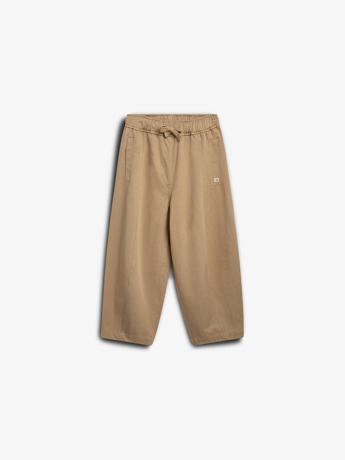 Tencel broek met barrel-pijpen - Tween - Beige | 100135 Asta
