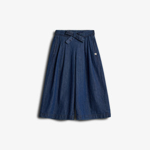 Cropped denim broek met wijde pijpen - Kids - Dark Blue Denim | 100180 Debbie