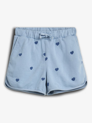 Sweatshorts met borduursel - Tween - Blue | 100197 Liva