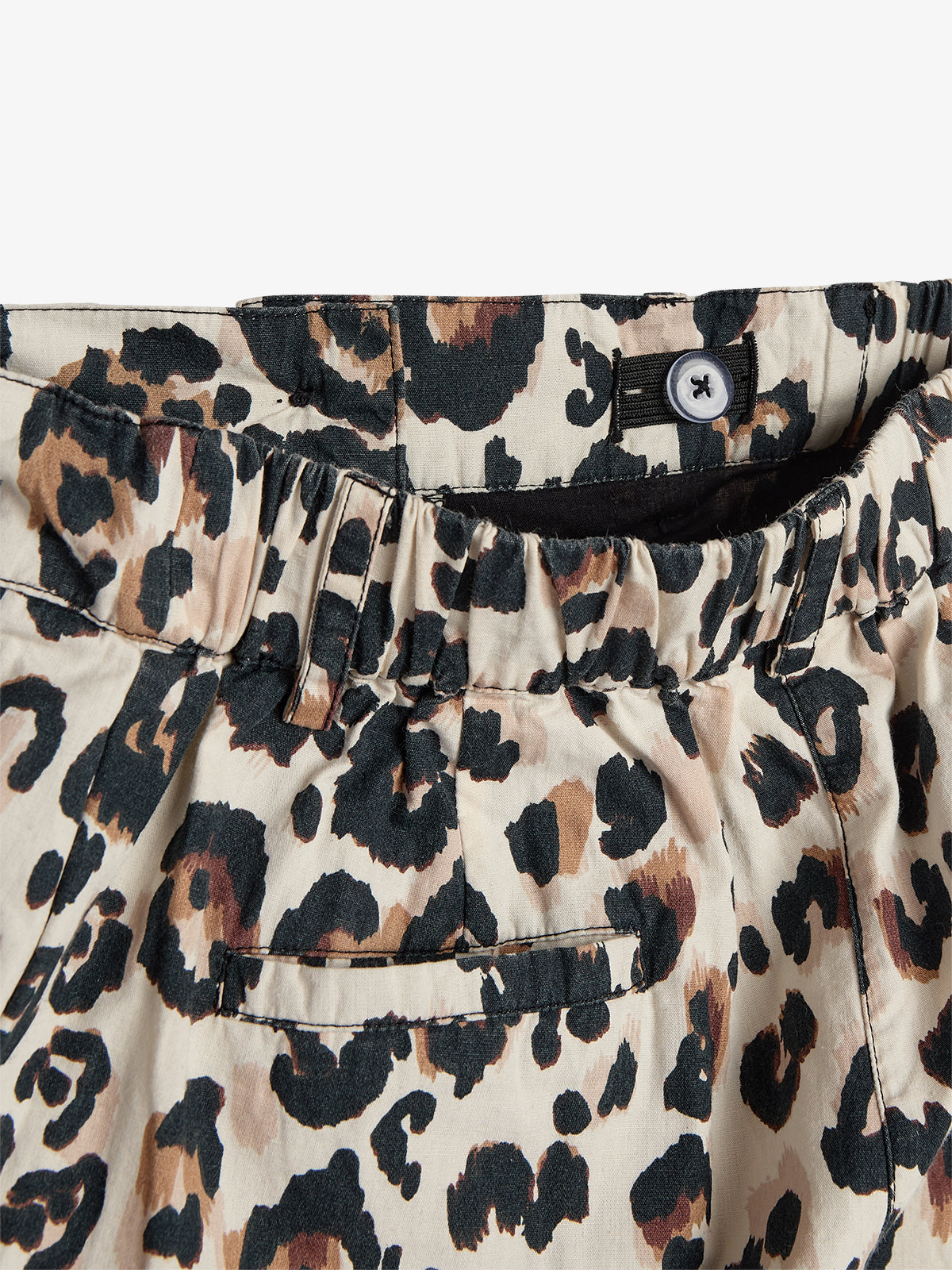Poplin broek met wijde pijpen en luipaardprint - Leopard print | 100219 Leonora