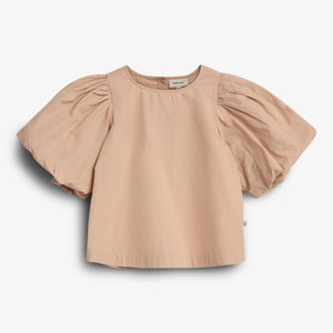 Poplin blouse met pofmouwen - Tween - Rose | 100419 Laura