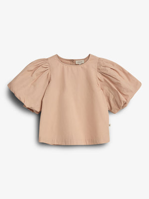 Poplin blouse met pofmouwen - Tween - Rose | 100419 Laura