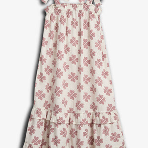 Maxi jurk met hartjesprint - Tween - Off White / Blush | 100234 Cloe