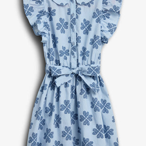 Overhemdjurk met hartjesprint - Blue / Dusty Cobalt | 100235 Cloe