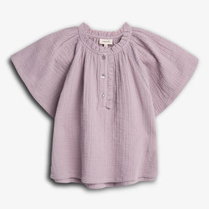 Musselin blouse met knoopsluiting - Purple | 100240 Ella