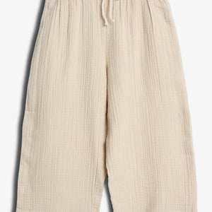Musselin cropped broek - Light Beige | 100241 Ella