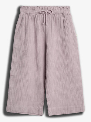 Musselin cropped broek - Purple | 100242 Ella