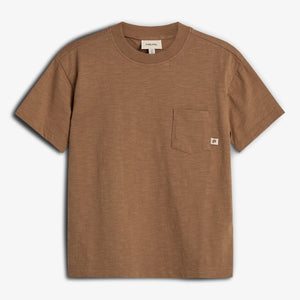 Slub jersey T-shirt met borstzak - French Beige | 100251 Emil