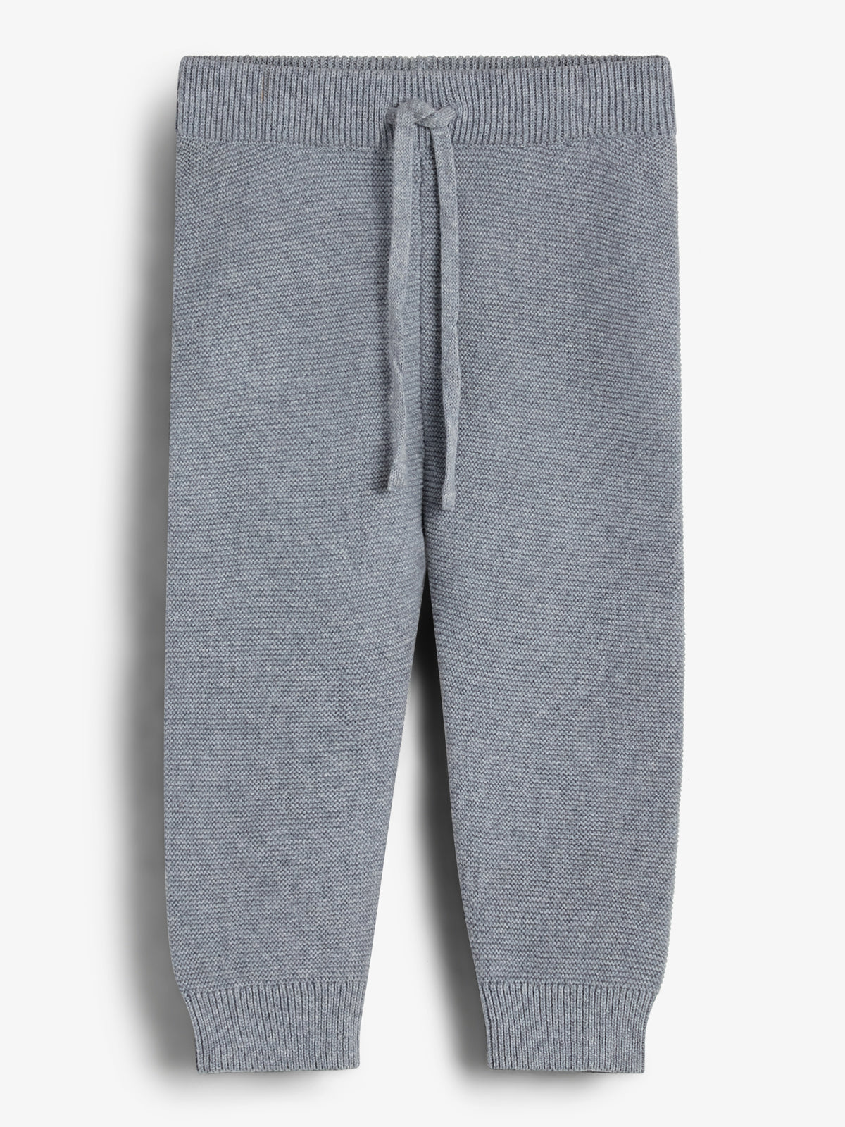 Parelgebreide katoenen broek - Little - Blue Melange