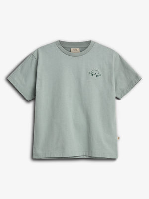 T-shirt met perzikzachte afwerking - Light Petrol | 100295 Axel