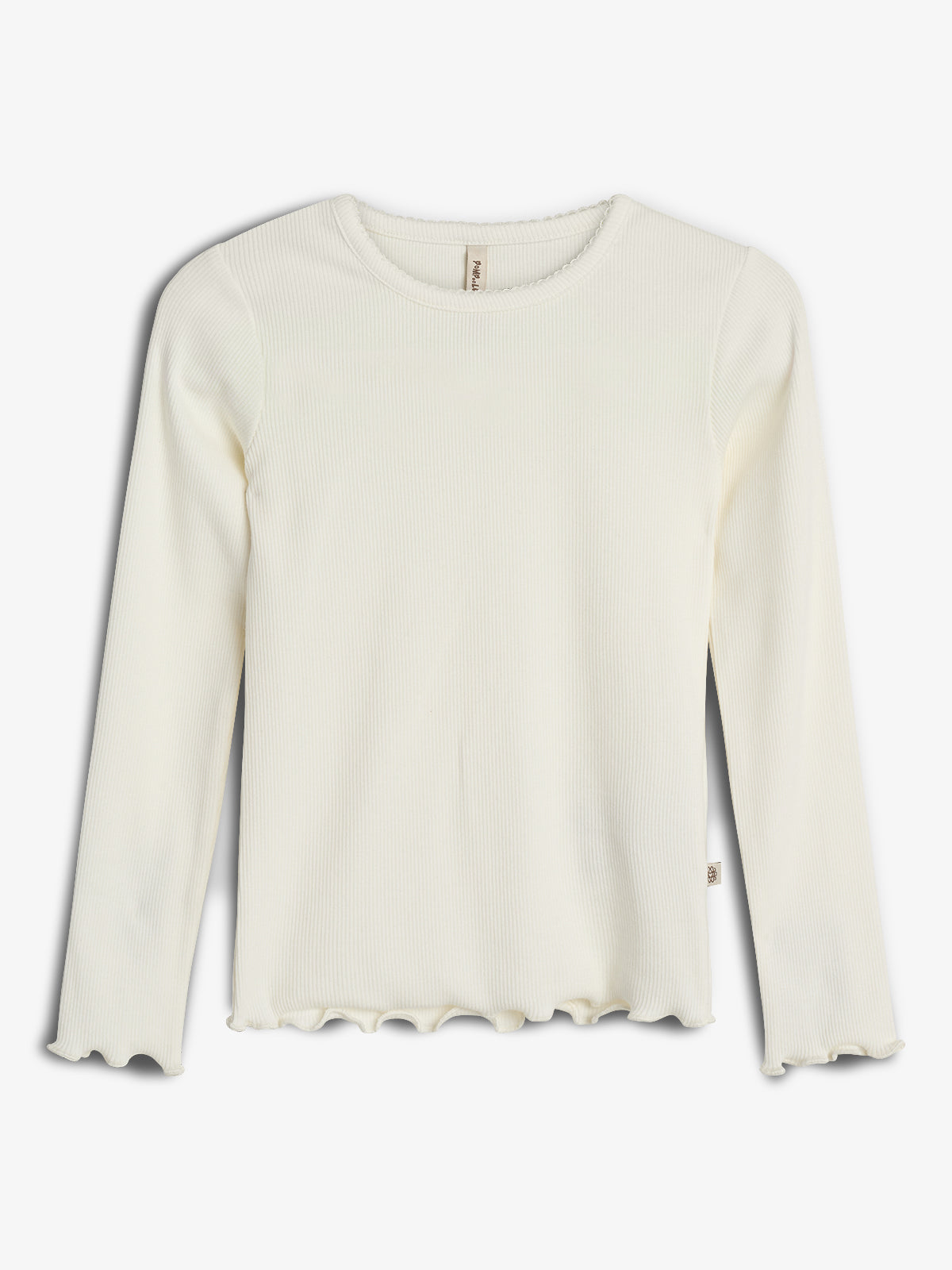 Modal rib longsleeve T-shirt - Off White | 100319 Fiona