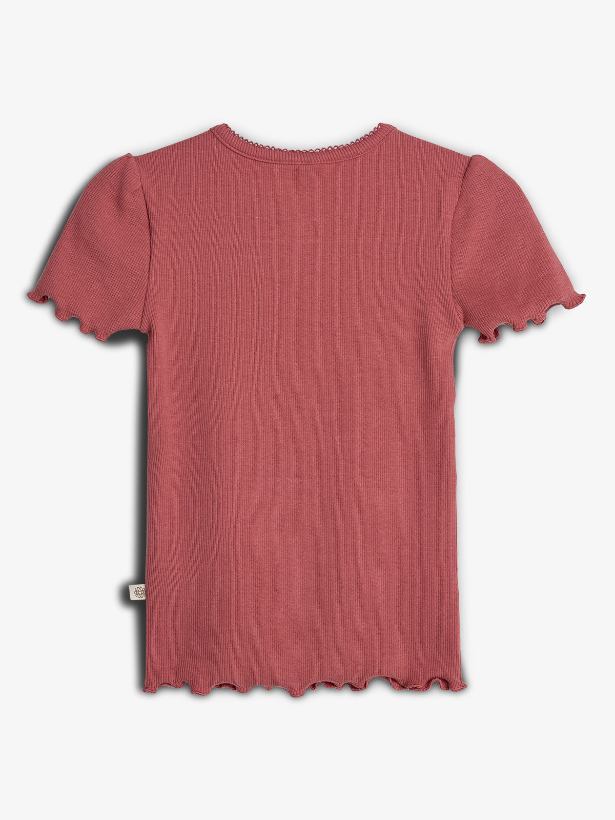 Modal rib T-shirt met korte mouwen - Blush | 100320 Fiona
