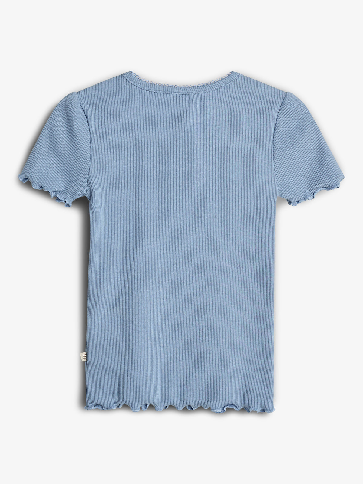 Modal rib T-shirt met korte mouwen - Blue | 100322 Fiona